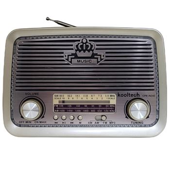 Kooltech radio clásica ac/dc/batería usb sd aux cpr-indie - CPR-INDIE_B01