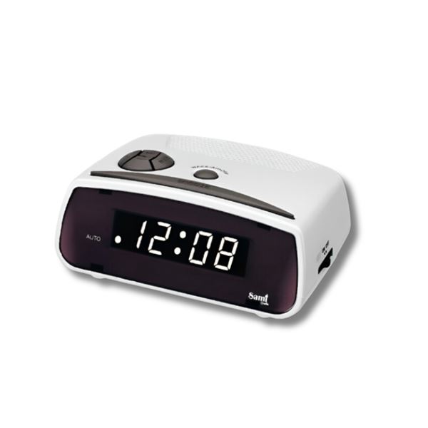 Despertador sami campana luz silencioso S-9973L-BLANCO