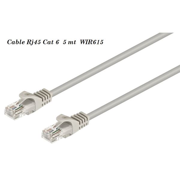 Cable red rj-45 cat 6 utp m a m 5 mtr wir615 - WIR615