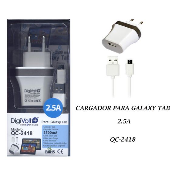 Digivolt cargador micro usb 2500 mah tablet qc-2418 - QC-2418