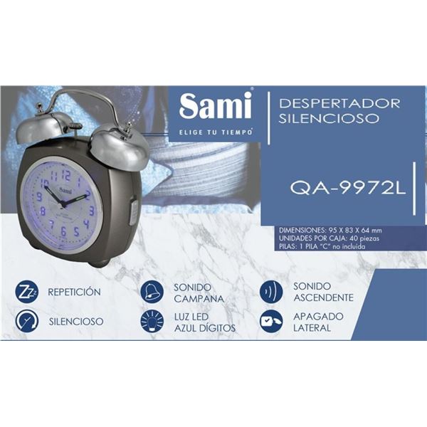 Sami despertador campana cromado qa-9972 - QA-9972