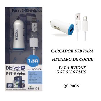 Digivolt cargador iphone 1.5am 12v coche qc-2408 - QC-2408