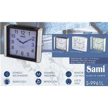 Sami despertador analógico sensor luz s-9961 - S-9961