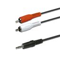Cable jack 3.5 a 2 rca 1.5mt wir326 av-1016 - CJ-2RCA