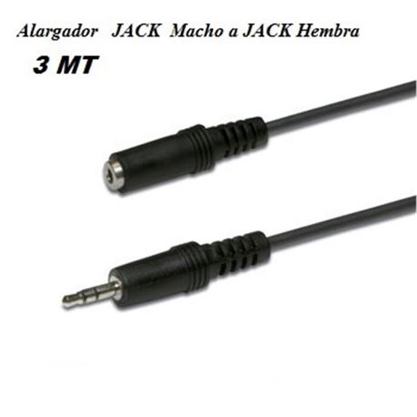 Cable Alargador Jack 3.5 M a H 3mt AG39