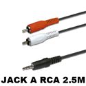 Cable jack 3.5 a 2 rca 2.5mt wir327 - WIR327
