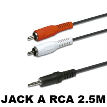 Cable jack 3.5 a 2 rca 2.5mt wir327 - WIR327