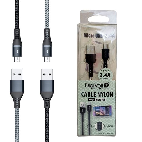 Digivolt cable micro usb a usb nylon 2.4a cb-8263 - CB-8263