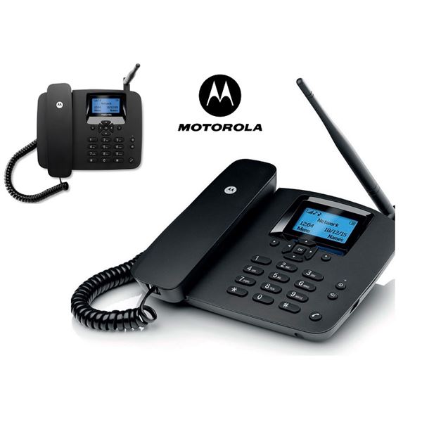 Motorola Teléfono Sobremesa con SIM, Negro FW-200L
