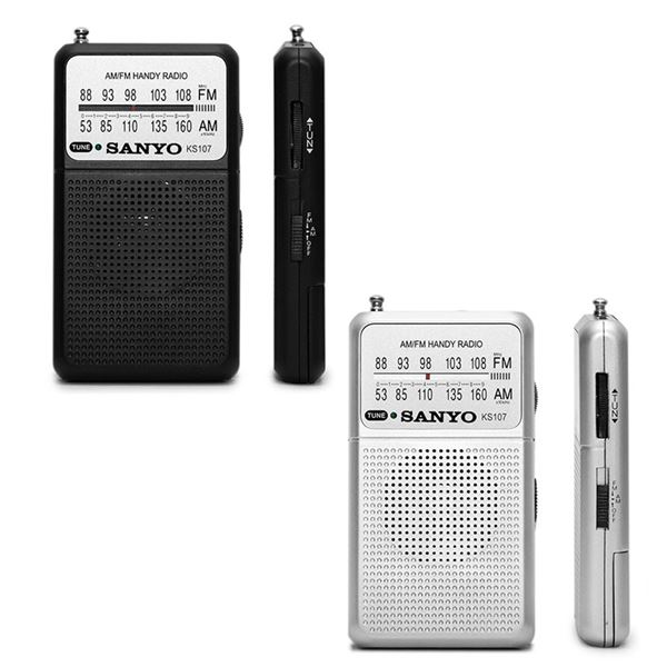 Sanyo KS101 - Radio Portátil de Bolsillo con Altavoz FM/AM Color
