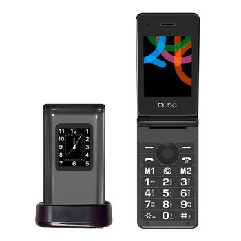 Qubo teléfono móvil senior 2,8" con base de carga x-28bkc - X-28BKC