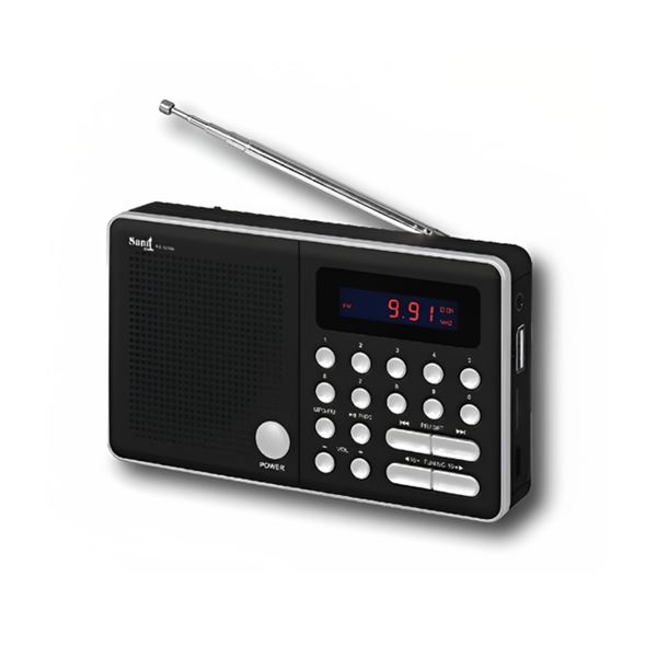 Sami Radio Reloj LED con Sintonización Analógica Ovalado con Entrada de  Auriculares RS-4732