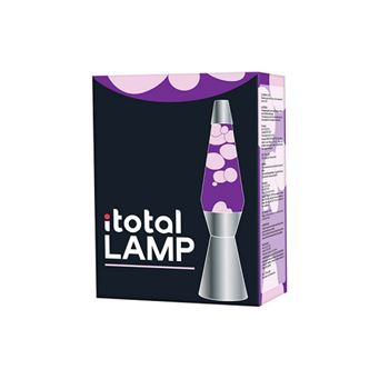 Lámpara lava 40cm base plateada líquido morado/rosa xl1766 - XL1766_2