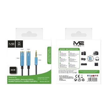M2 tec adaptador audio jack 3.5 4 pin a auricular y micro v-6035 - V-6035_2