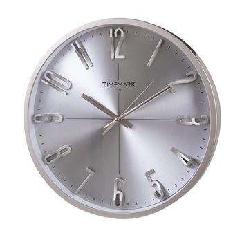 Timemark reloj de pared relieve plata 34cm cl-14 - CL-14