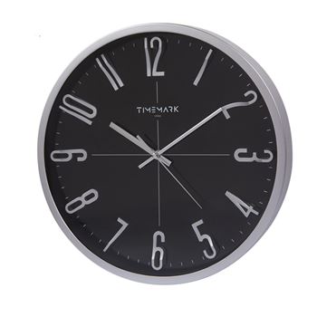 Timemark reloj de pared relieve negro/plata 34cm cl-17 - CL-17