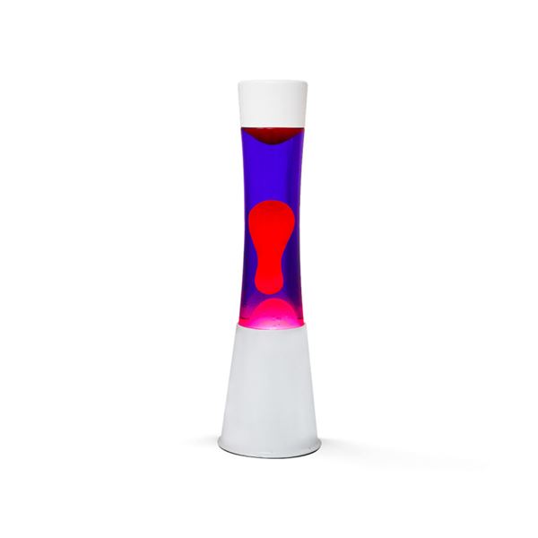 Lámpara lava 40cm base blanca líquido morad/rosa xl1758 - XL1758
