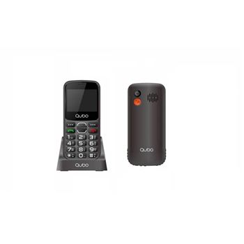 Qubo teléfono móvil senior 2.31" base de carga dual sim botón sos x-230bkc - X-230BKC