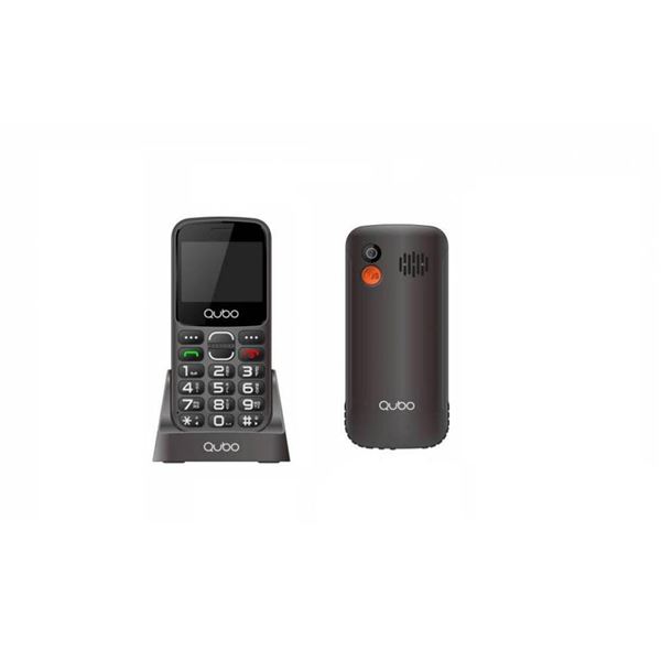 Qubo teléfono móvil senior 2.31" base de carga dual sim botón sos x-230bkc - X-230BKC