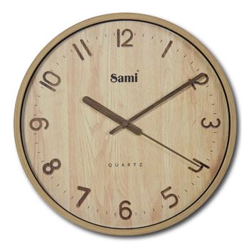 Sami reloj de pared redondo 30cm taiwan color madera claro rsp-11620 - RSP-11620