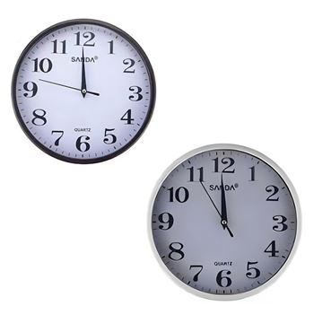 Sanda reloj de pared redondo 22cm blanco / negro sd-4149 - SD-4149