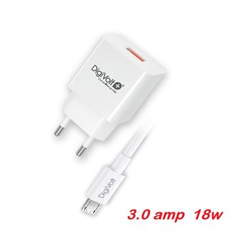 Digivolt cargador quick charge 3am/18w c/cable usb qc-2448 - QC-2448