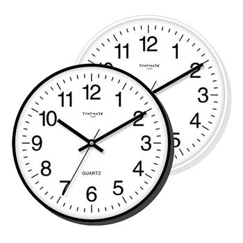 Timemark reloj de pared redondo 30 cm blanco/negro cl-123 - CL-45_B01