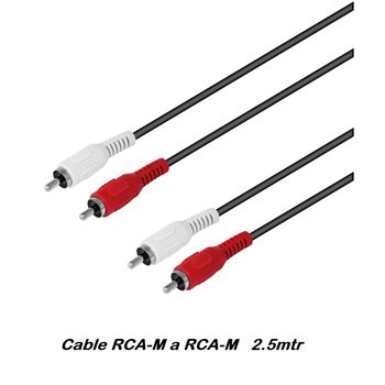 Cable rca 2 macho a 2 rca macho 2.5 mtr wir-317 - WIR317