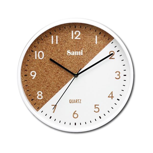 Sami reloj pared madera blanco redondo 31 cm rsp-11583 - RSP-11583