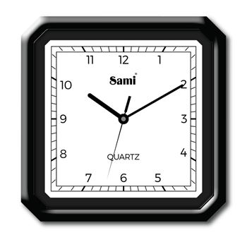 Sami reloj de pared cuadrado 27.5 cm negro rsp-11573 - RSP-11573