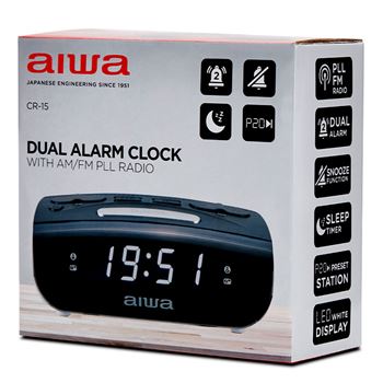 Aiwa radio reloj digital alarma dual pll cr-15 - CR-15_B04